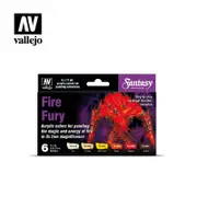 Vallejo Model Color Fire Fury Acrylic 6 Colour Paint Set