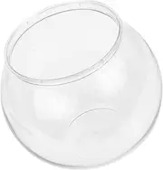 Generic Clear Pet Plastic Fish Bowl Small Lightweight Aquarium Tank for Goldfish Shrimp Turtle Crab Durable Multi Functional Fish Keeper for Home Office Decor