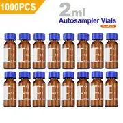 1000PCS 2mL Autosampler Glass Amber Vials PTFE Cap 9-425 Fits Agilent Thermo CTC