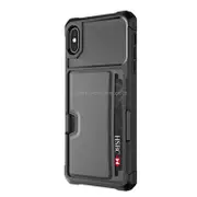 Shockproof Magnetic Pc Case For Iphone Xs Max With Card Slot (Black)