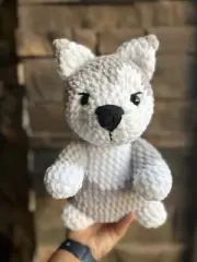 Handmade Crocheted Husky Cute Amigurumi Plushie