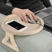 Sofa Armrest Clip-On Tray Bamboo Sofa Tray Table Side Tables Waterproof Clip-on Side Table for Wide Couches Arm Space Saving Sofa Table for Eating Drinks Snacks Remote