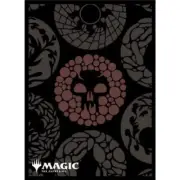 Ensky 80 Magic MTG Players Card Sleeves Mana Minimalist Black Pattern MTGS-294