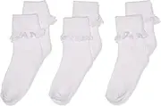 [Jefferies Socks] Girl's Eyelet Lace Socks (Pack of 3)