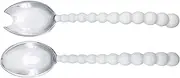 [MARIPOSA] Pearled White Salad Servers - #1132W