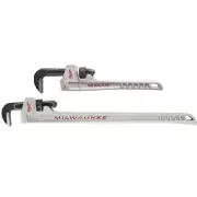 Milwaukee Pipe Wrench 2-Piece+Overbite Jaw Design+Ergonomic Handle+Aluminum