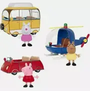 Peppa Pig Little Vehicles, 6 Piece Set - Includes Figures of Peppa, Suzy Shee...