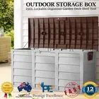 Outdoor Storage Box 290L Lockable Organiser Garden Deck Shed Tool Large Capacity