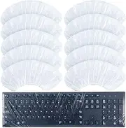 Weewooday 30 Pcs Universal Disposable Keyboard Protector Cover 0.025mm Wipeable Fully Covered Waterproof Anti-Dust Keyboard Protector for Computer Desktop Schools Office Supplies