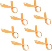 8pcs Hook Belt Hooks Nylon Strap Cargo Strap Soft Loop Bikes Binding Straps Nylon Binding Strap for Motorcycle Closed Loop Straps Motorcycle Luggage Straps Orange Polyester
