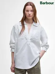 Barbour® White Cecile Tunic Shirt (AY2387) | $220