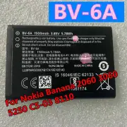 1500mAh BV-6A High For Nokia Banana 2060 3060 5250 C5-03 8110 4G Mobile Phone