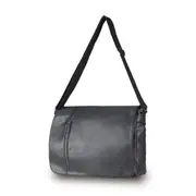 Tosca Vegan Leather Satchel Mens Fashion/Travel Work/School Shoulder Bag BLK