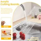 Acrylic Cutting Board with Round Nonslip Mats Food Grade Acrylic Chopping tiDFL