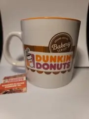 NEW w/ Tags Dunkin' Donuts Bakery Series Ceramic Coffee Mug Cup Orange & White