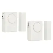 Door Alarm Sensor, 2 Pack 125dB Mini Door Window Open Alarm Sensor, White