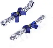 [LIFKOME] Lace Garter Garters for Bride Wedding Garters Wedding Bridal Garter Bride Bachelorette Accessories Bridal Bride Wedding Garter Leg Harness Leg Garter Cloth Blue