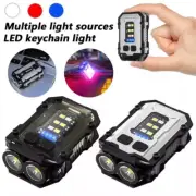 Rechargeable Mini Keychain Flashlight Torch COB LED Lamp Super Bright Waterproof