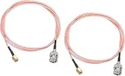 uxcell RG316 Coaxial Cables SMA Male to BNC Male Low Loss RF Coaxial Cable 4FT 50 Ohm Orange 2Pcs