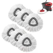 6Pcs Spin Mop Replacement Head Microfiber Mop Refill for Ocedar Vileda Triangle Swivel Mops