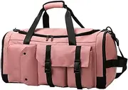 Gym Bag for Women,Large Waterproof Duffle Bag - Luggage Backpack with Dry and Wet Separation for Jump Ropes Bands Sneakers Towels Gloves Indoor
