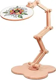 Adjustable Embroidery Hoop Stand - Rotated Cross Stitch Stand, Universal Beech Wood Embroidery Hoop Holder, Hands Free Needlework Stand for Art Craft Sewing Projects with 9'' Embroidery Hoops