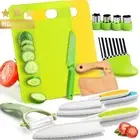 Kids Safe Knife Set - 13 Piece Montessori Kitchen Tools Toddlers, Real Cooking