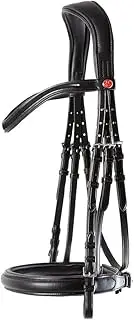 Kieffer Ultrasoft Sue Leather Horse Snaffle Bridle (UK Size: Cob) (Black)