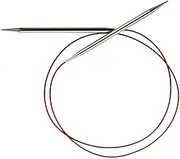ChiaoGoo FBA_CG-7040-1 Red Lace Circular 40-inch (102cm) Stainless Steel Knitting Needle; Size US 1 (2.25mm) 7040-1, Silver