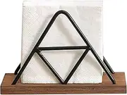 Modern Napkin Holder for Table - Elegant Wood Tissue Holder with Metal Wire,Table Napkin Freestanding Elegant Paper Storage for Kitchen, Dinner Table