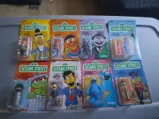 Super 7 ReAction Sesame Street Waves 1 And 2 Unpunched Set of 8!