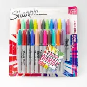 SHARPIE 24 Count Bold Fine Tip Color Burst Limited Edition Permanent Markers New