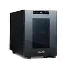 6 Bottle Thermoelectric Wine Cooler Ultra Quiet Mirrored Glass Countertop Fridge