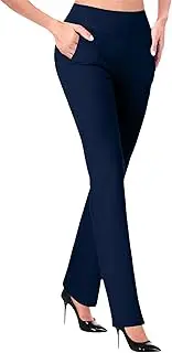 [Generic] High Waisted Dress Pants for Women Bootcut Office Work Pants Soft Stretchy Trouser Style Yoga Pants with Pockets Slacks