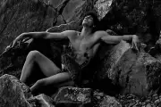 [K279] Handsome Man Cute Male Model Showing Off Body Physique Art Photography