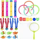 26PCS Plunge Pool Toys Beach Toys Kids Toys Pool Diving Rings