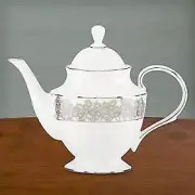 Elegant Lenox Silver Bouquet Teapot new very hard to find!