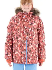 O'neill Ski Jacket Winter Snowboard Jacket Radiant Orange fur Warm