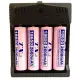 【TX 特林】18650鋰充電池2600mAh-4入+四槽USB充電器(2600-4+4USB)