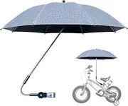 Stroller Umbrella Clamp - Adjustable UV Shade, Waterproof Sun Canopy, Clamp-On Parasol | 360 Degree Rotation Umbrella for Baby Stroller, Extra Large Shade, Outdoor Travel Sun Protection Gear