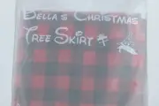 Bella's Christmas Tree Skirt - Red & Black check flannel