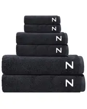 DePera Home Set of 6 Puresoft Monogrammed Turkish Towels