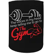 Alcohol Stubby Holder - The Voices In My Head Gym - Funny Novelty Birthday Gift Joke Beer Can Bottle