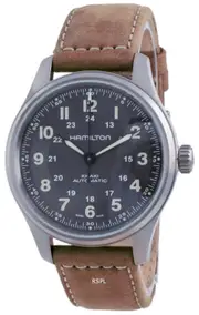 Hamilton Khaki Field Swiss Made Titanium Black Dial H70545550 100M Mens Watch