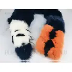 【哈極品】美品《FENDI 芬迪 三色狐狸毛 皮草 圍巾 披肩/披巾 》