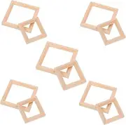 10pcs Solid Wood Frame Wooden Decor Mini Furniture Wooden Jewelry Wooden Photo Frame Model Mini Photo Frame Micro Landscape Decors Mini Photo Frame Crafts DIY Miniature Kit