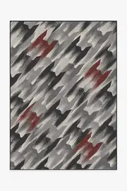 150' x 215' | Machine Washable Runner Rug | Kid & Pet Friendly | Indoor Rug | TIE Fighter Houndstooth Black Rug | Ruggable