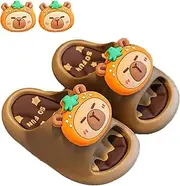 [Generic] Capybara Slippers for Kids, Summer Non-Slip Soft Sole Sandals Boys Girls, Cute Cartoon Indoor Outdoor Slides for Pool/Beach/Shower/Bathroom