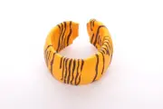 Golden Yellow and Brown African Print Bangle-DPSN200BG