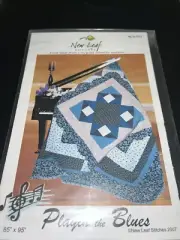 New Leaf Stitches Playing The Blues Quilt Pattern